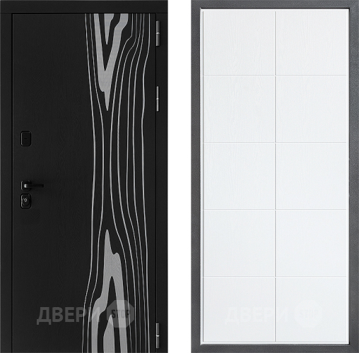 Входная металлическая Дверь Дверной континент ДК-12 ФЛ-Кватро Белое дерево в Видное