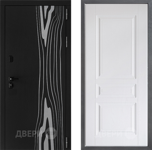 Входная металлическая Дверь Дверной континент ДК-12 ФЛ-243 Альберо Браш серебро в Видное