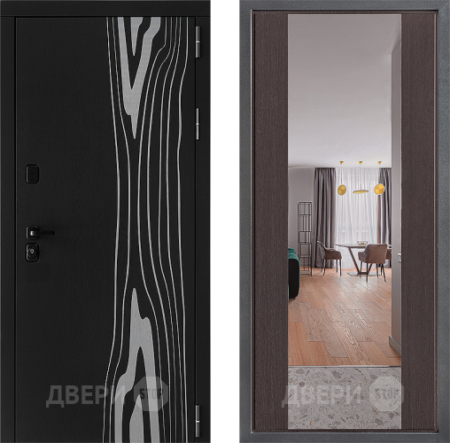 Входная металлическая Дверь Дверной континент ДК-12 ФЛЗ-1 Зеркало Венге в Видное