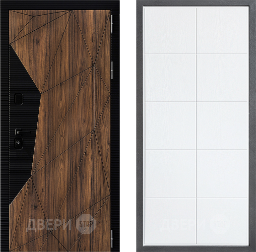 Входная металлическая Дверь Дверной континент ДК-11 ФЛ-Кватро Белое дерево в Видное