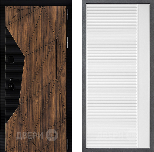 Входная металлическая Дверь Дверной континент ДК-11 ФЛ-757 Белое Стекло Софт милк в Видное