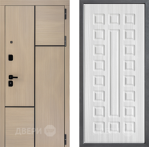 Входная металлическая Дверь Дверной континент ДК-14 ФЛ-183 Сандал белый в Видное