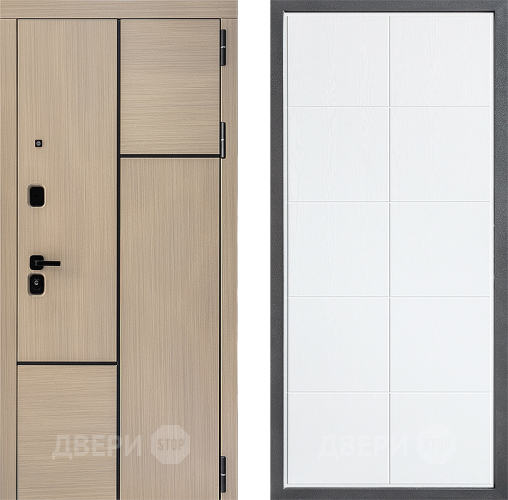 Входная металлическая Дверь Дверной континент ДК-14 ФЛ-Кватро Белое дерево в Видное