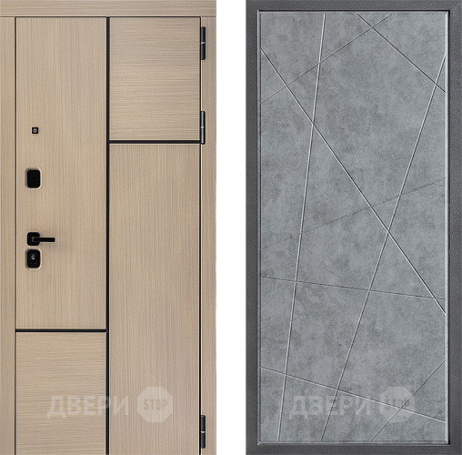 Входная металлическая Дверь Дверной континент ДК-14 ФЛ-655 Бетон серый в Видное