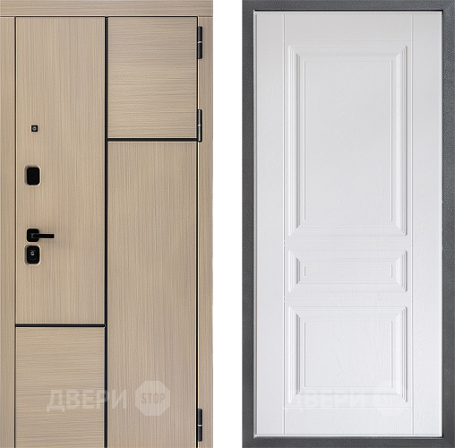 Входная металлическая Дверь Дверной континент ДК-14 ФЛ-243 Альберо Браш серебро в Видное