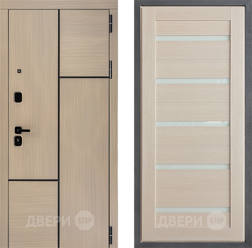 Входная металлическая Дверь Дверной континент ДК-14 ФЛ-47 Лиственница белая в Видное