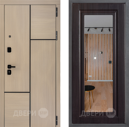 Входная металлическая Дверь Дверной континент ДК-14 ФЛЗ Зеркало Венге в Видное