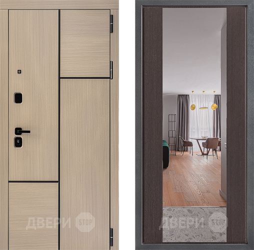 Входная металлическая Дверь Дверной континент ДК-14 ФЛЗ-1 Зеркало Венге в Видное