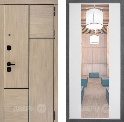 Дверь Дверной континент ДК-14 ФЛЗ-1 Зеркало Белый софт в Видное