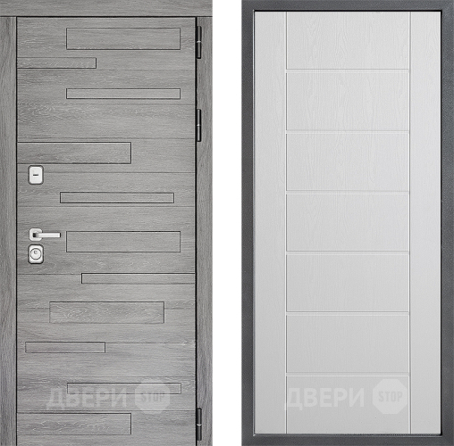 Входная металлическая Дверь Дверной континент ДК-10 ФЛ-Лайн Белое дерево в Видное