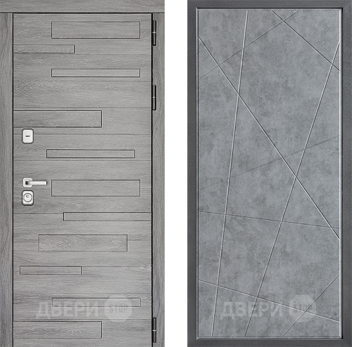 Входная металлическая Дверь Дверной континент ДК-10 ФЛ-655 Бетон серый в Видное