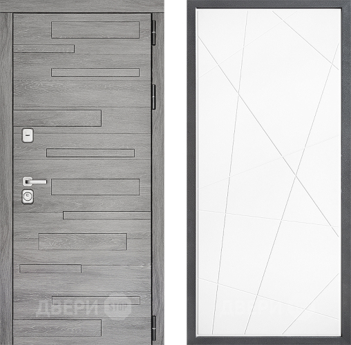 Входная металлическая Дверь Дверной континент ДК-10 ФЛ-655 Белый софт в Видное