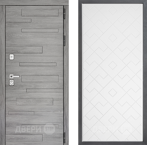 Входная металлическая Дверь Дверной континент ДК-10 ФЛ-Тиффани Белый софт в Видное