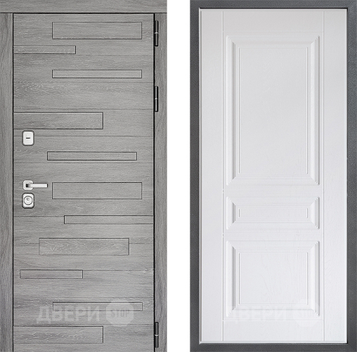 Входная металлическая Дверь Дверной континент ДК-10 ФЛ-243 Альберо Браш серебро в Видное