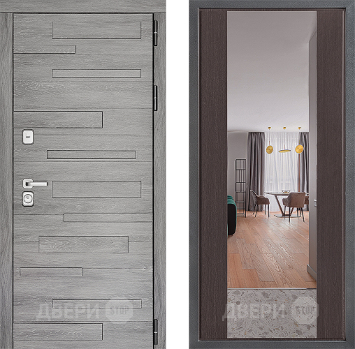 Входная металлическая Дверь Дверной континент ДК-10 ФЛЗ-1 Зеркало Венге в Видное