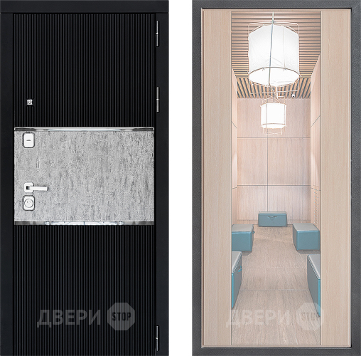 Входная металлическая Дверь Дверной континент ДК-13 ФЛЗ-1 Зеркало Капучино в Видное