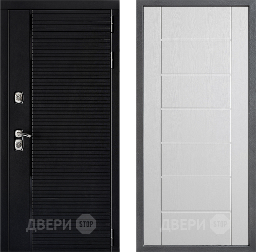 Входная металлическая Дверь Дверной континент ДК-1 ФЛ-Лайн Белое дерево в Видное