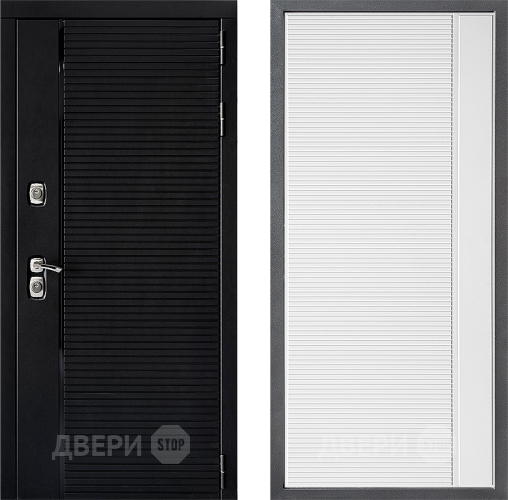 Входная металлическая Дверь Дверной континент ДК-1 ФЛ-757 Белое Стекло Софт милк в Видное