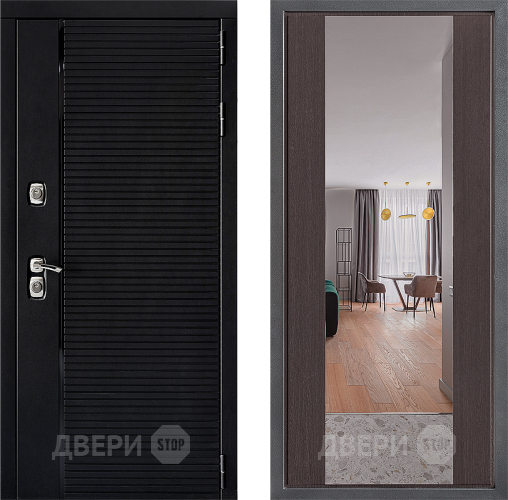 Входная металлическая Дверь Дверной континент ДК-1 ФЛЗ-1 Зеркало Венге в Видное