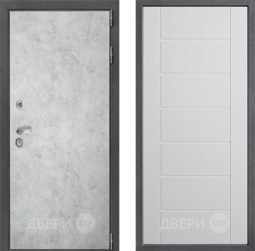 Входная металлическая Дверь Дверной континент ДК-3/743 ФЛ-Лайн Белое дерево в Видное