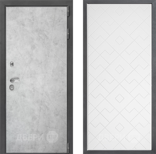 Входная металлическая Дверь Дверной континент ДК-3/743 ФЛ-Тиффани Белый софт в Видное