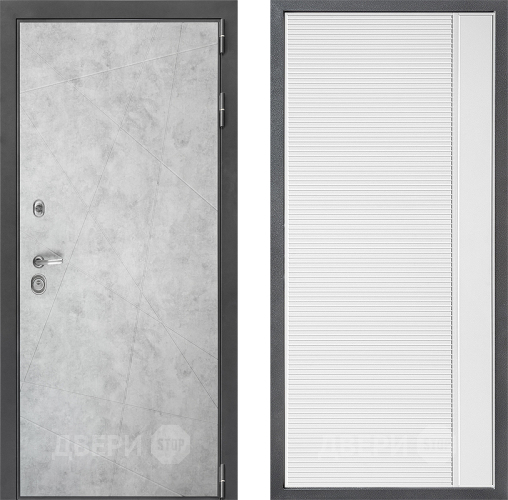 Входная металлическая Дверь Дверной континент ДК-3/743 ФЛ-757 Белое Стекло Софт милк в Видное