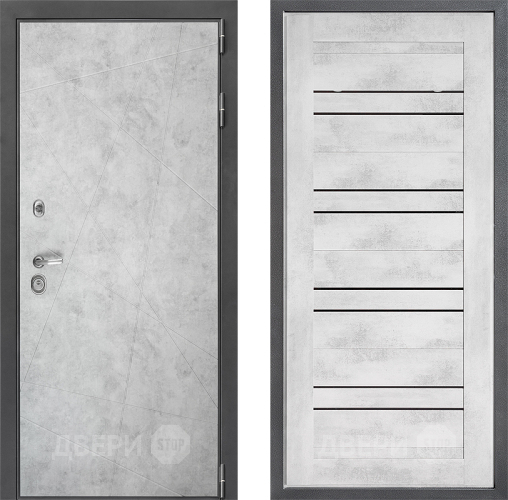 Входная металлическая Дверь Дверной континент ДК-3/743 ФЛ-49 Бетон снежный в Видное
