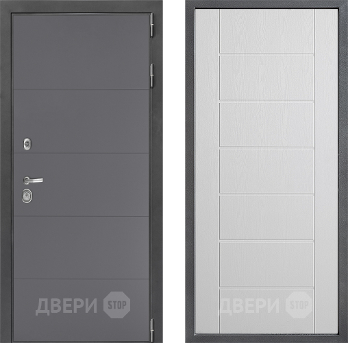 Входная металлическая Дверь Дверной континент ДК-3/649 ФЛ-Лайн Белое дерево в Видное