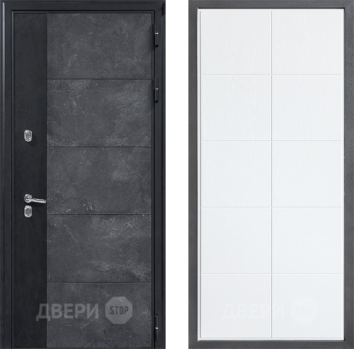 Входная металлическая Дверь Дверной континент ДК-15 Бетон ТЕРМО ФЛ-Кватро Белое дерево в Видное