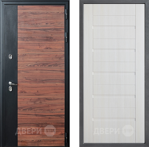 Входная металлическая Дверь Дверной континент ДК-15 Красное Дерево ТЕРМО ФЛ-70 Лиственница белая в Видное