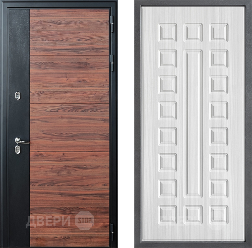 Входная металлическая Дверь Дверной континент ДК-15 Красное Дерево ТЕРМО ФЛ-183 Сандал белый в Видное