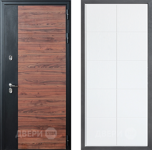 Входная металлическая Дверь Дверной континент ДК-15 Красное Дерево ТЕРМО ФЛ-Кватро Белое дерево в Видное