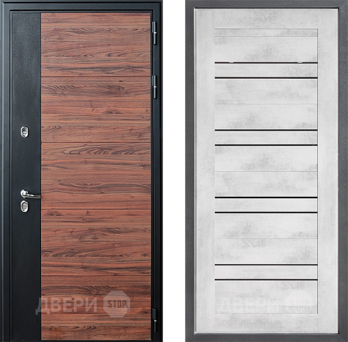 Входная металлическая Дверь Дверной континент ДК-15 Красное Дерево ТЕРМО ФЛ-49 Бетон снежный в Видное