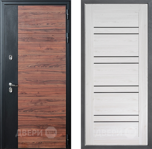 Входная металлическая Дверь Дверной континент ДК-15 Красное Дерево ТЕРМО ФЛ-49 Сосна белая в Видное