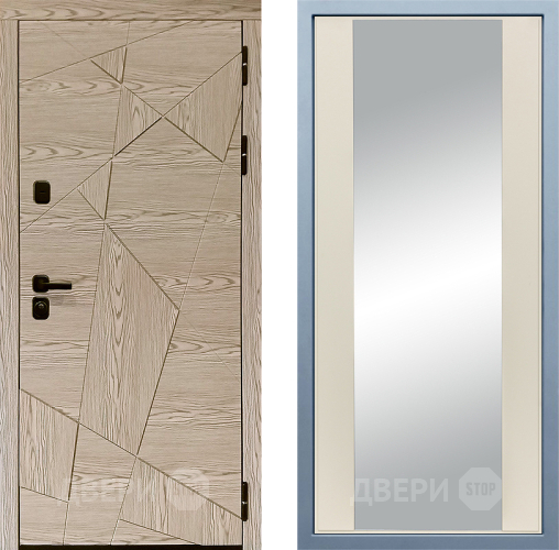 Входная металлическая Дверь Дива МД-97/1 Д-15 Зеркало Шампань в Видное