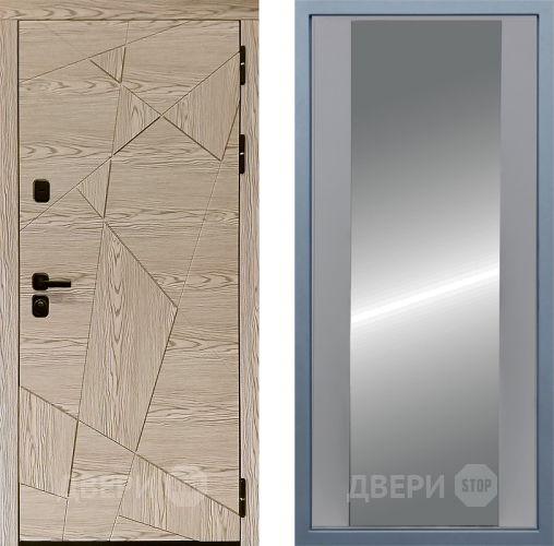 Входная металлическая Дверь Дива МД-97/1 Д-15 Зеркало Силк Маус в Видное