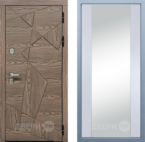 Входная металлическая Дверь Дива МД-97/2 Д-15 Зеркало Белый в Видное