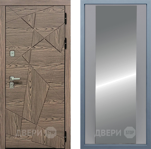Входная металлическая Дверь Дива МД-97/2 Д-15 Зеркало Силк Маус в Видное