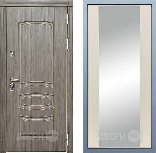 Входная металлическая Дверь Дива МД-42 Д-15 Зеркало Шампань в Видное