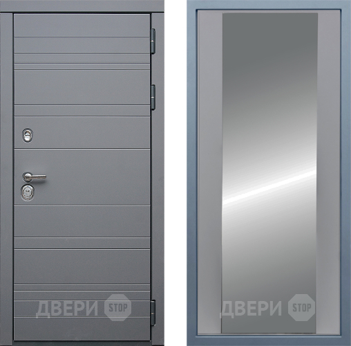 Входная металлическая Дверь Дива МД-39 Д-15 Зеркало Силк Маус в Видное