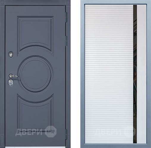 Входная металлическая Дверь Дива МХ-30 STR МХ-45 Белый матовый в Видное