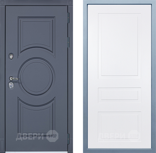 Входная металлическая Дверь Дива МХ-30 STR Н-13 Белый в Видное