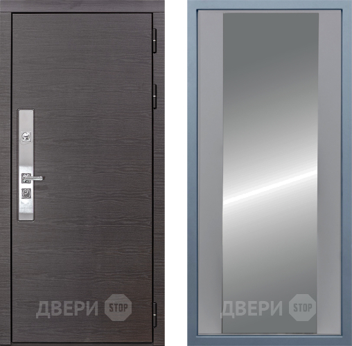 Входная металлическая Дверь Дива МХ-39 STR Д-15 Зеркало Силк Маус в Видное