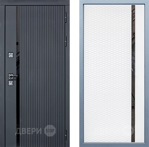 Входная металлическая Дверь Дива МХ-46 STR МХ-47 Белый матовый в Видное