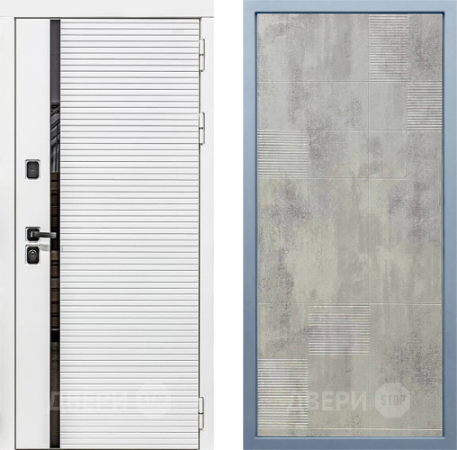 Входная металлическая Дверь Дива МХ-45 Белая STR Д-4 Бетон темный в Видное