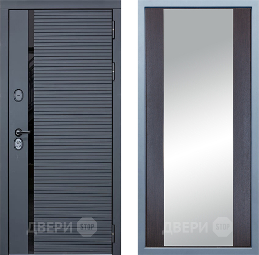 Входная металлическая Дверь Дива МХ-45 STR Д-15 Зеркало Венге в Видное