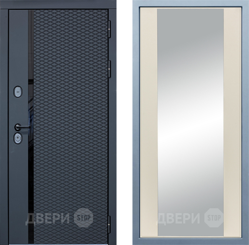 Входная металлическая Дверь Дива МХ-47 STR Д-15 Зеркало Шампань в Видное