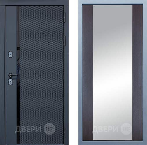 Входная металлическая Дверь Дива МХ-47 STR Д-15 Зеркало Венге в Видное