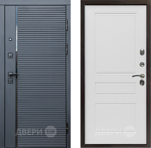 Входная металлическая Дверь Престиж Черная Линия Классика Лиственница белая в Видное