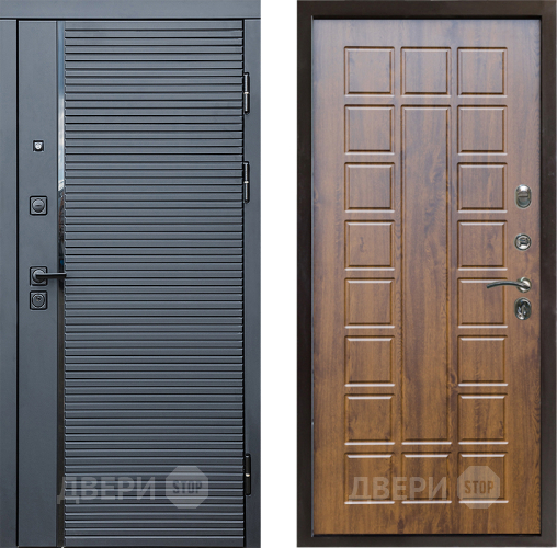 Входная металлическая Дверь Престиж Черная Линия Престиж Дуб в Видное